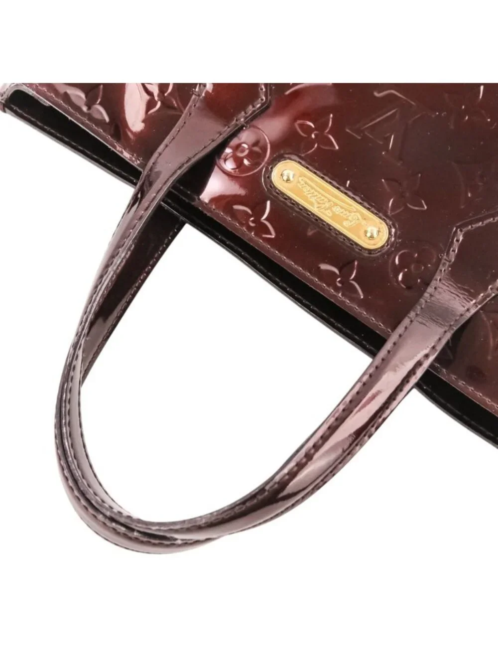 Louis Vuitton Vernis Wilshire PM Monogram Handbag Amarante